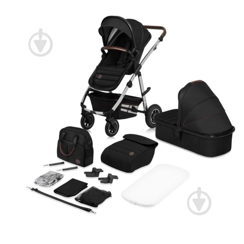 Коляска універсальна 2 в 1 Lionelo AMBER BLACK SILVER - фото 4