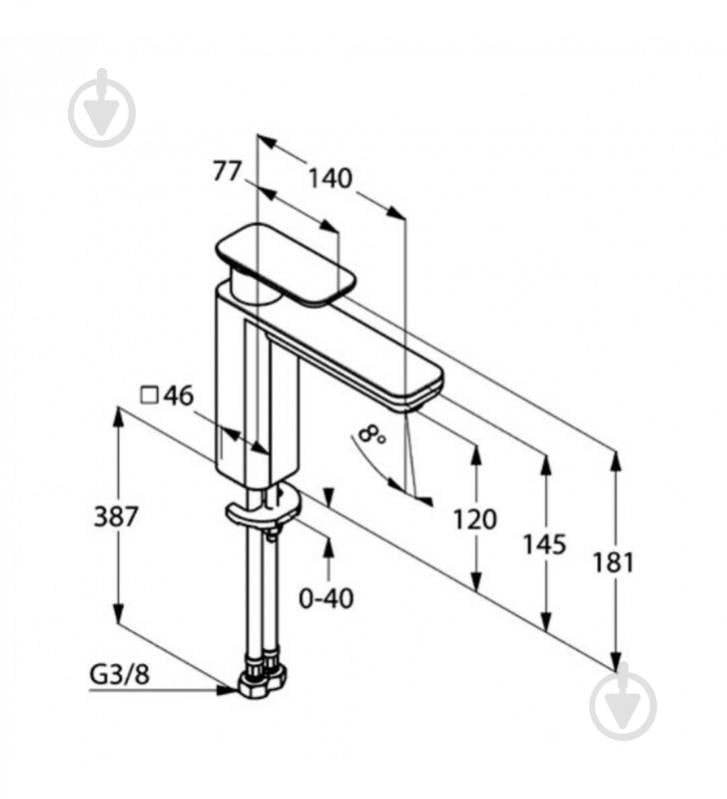 Смеситель для умывальника Kludi E2 492970575 - фото 2