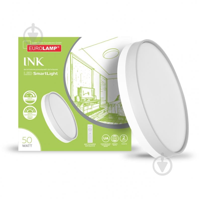 Світильник світлодіодний Eurolamp Smart Light Ink N4 50 Вт білий 3000-6000 К LED-ZSL-50W-N4 - фото 1