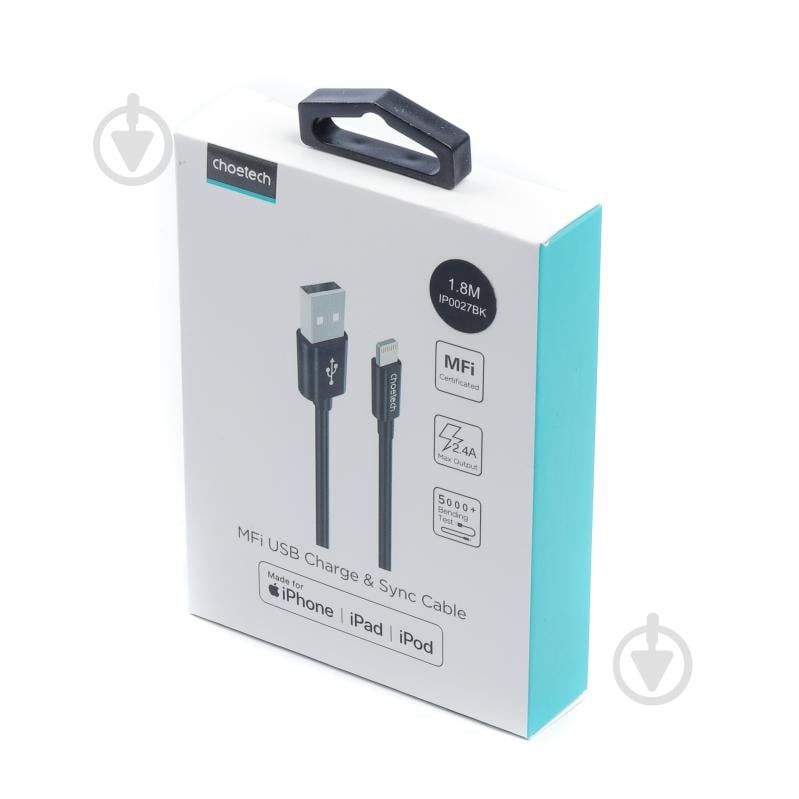 Кабель Choetech IP0027-BK USB-А/Lightning MFI 1,8 м черный (IP0027-BK) - фото 10