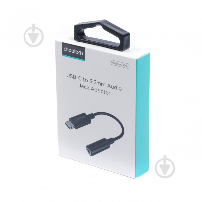 Адаптер для наушников Choetech Type-C - стерео-аудио 3.5 мм черный (AUX003-BK) - фото 10