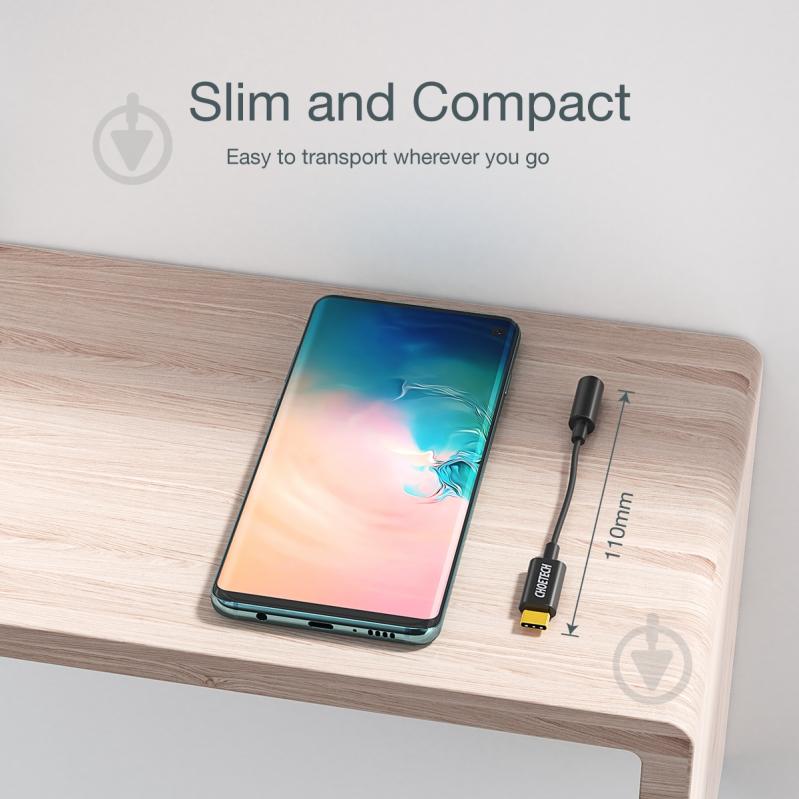 Адаптер для наушников Choetech Type-C - стерео-аудио 3.5 мм черный (AUX003-BK) - фото 7