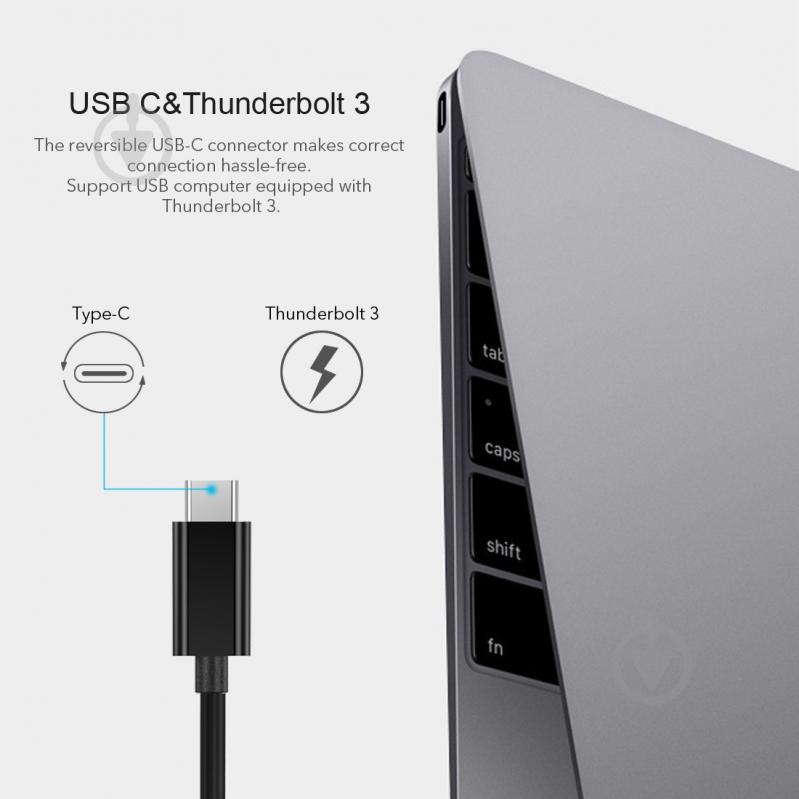 Адаптер Choetech с USB Type-C на Gigabit Ethernet черный (HUB-R01) - фото 7