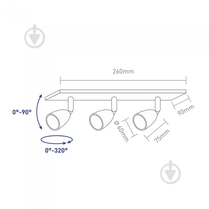 Светильник светодиодный Global GSL-01S 4100K 3x4 Вт белый - фото 3