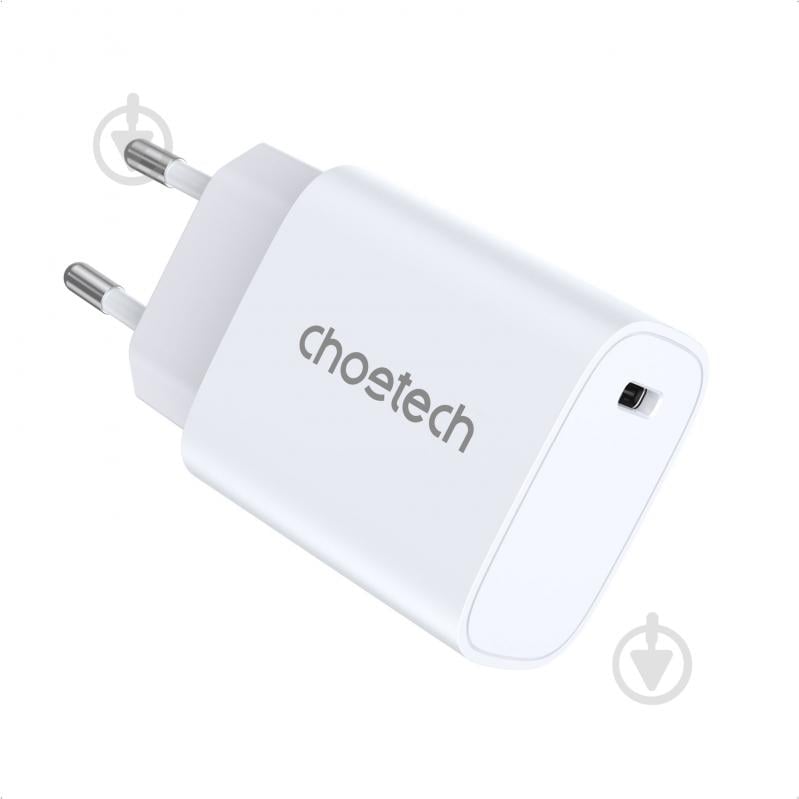 Сетевое зарядное устройство Choetech Q5004-EU-WH USB-С 20 Вт PD/QC - фото 1