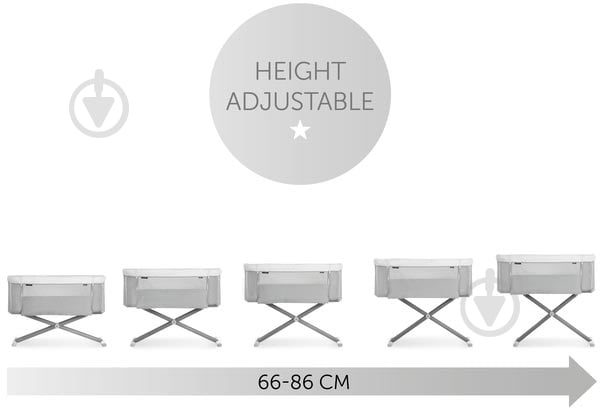 Кроватка детская Hauck Face to Me 2 Melange Grey 60853-1 - фото 14