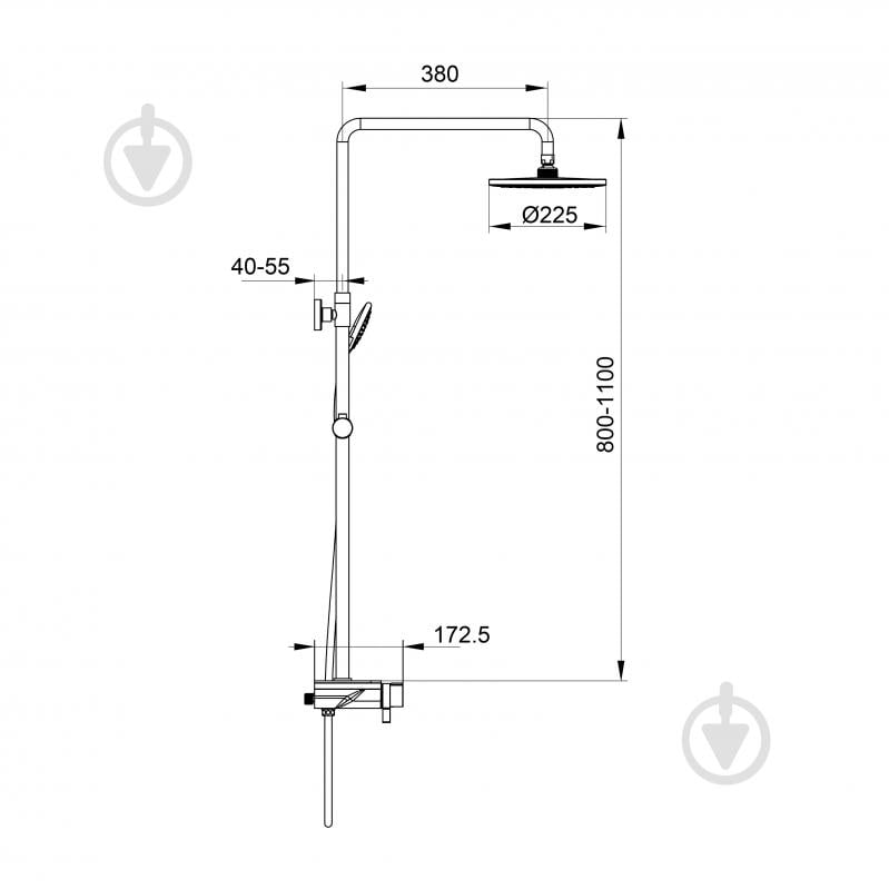 Душевая система Koller Pool Trend New Black Matt Termostat - фото 6