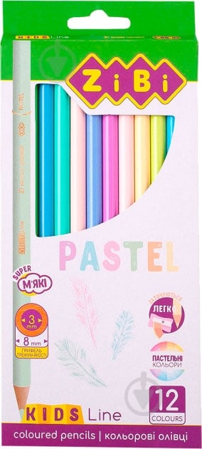 Карандаши цветные PASTEL ZB 2470 ZiBi Карандаши цветные PASTEL ZB 2470 ZiBi