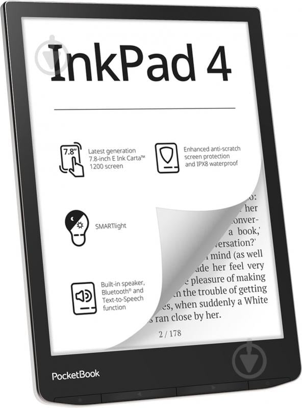 Электронная книга PocketBook 743G InkPad 4 black (PB743G-U-CIS) - фото 2