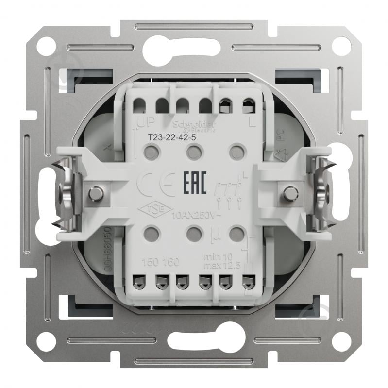 Вимикач триклавішний Schneider Electric Asfora без підсвітки сталь EPH2100162 - фото 3