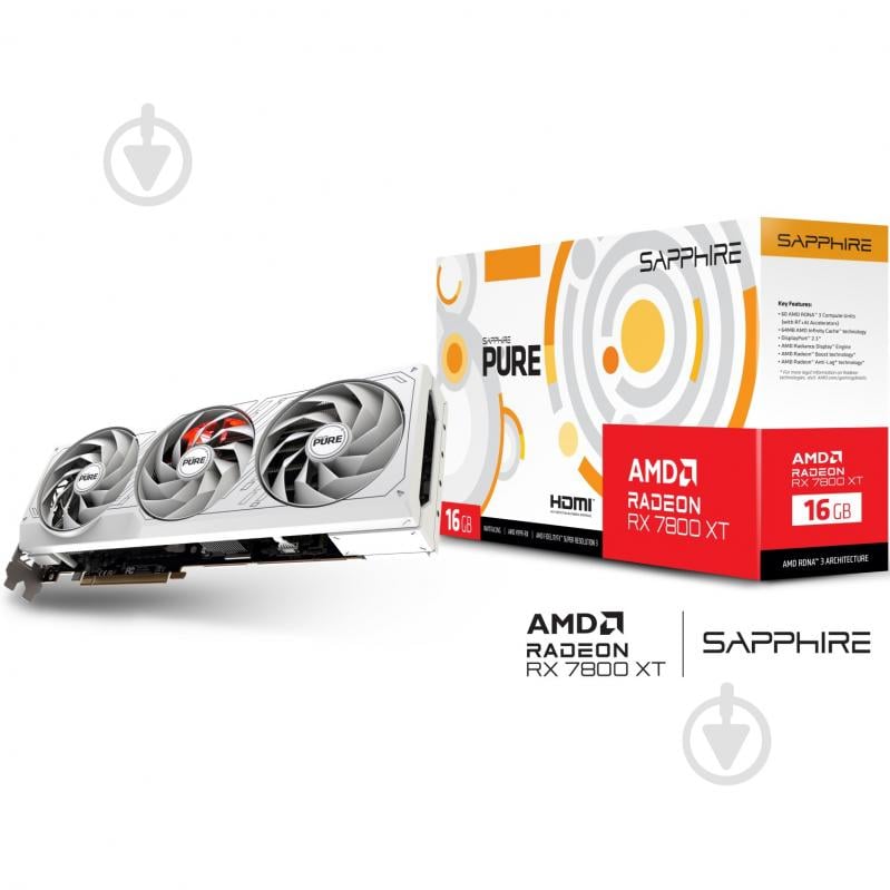 Відеокарта Sapphire Radeon RX 7800 XT 16GB GDDR6 256bit (11330-03-20G) - фото 8