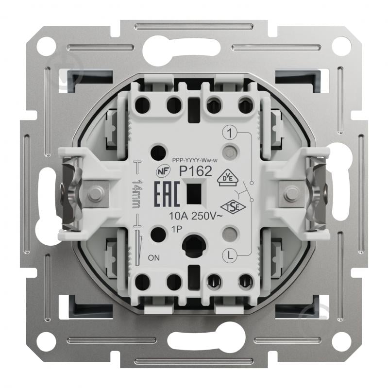 Выключатель кнопочный одноклавишный Schneider Electric Asfora без подсветки сталь EPH0700162 - фото 3