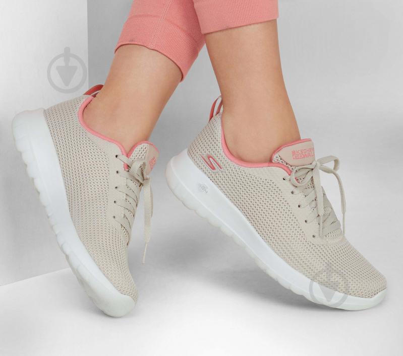 Кроссовки женские демисезонные Skechers Go Walk Joy 15641 OFPK р.37 бежевые - фото 2