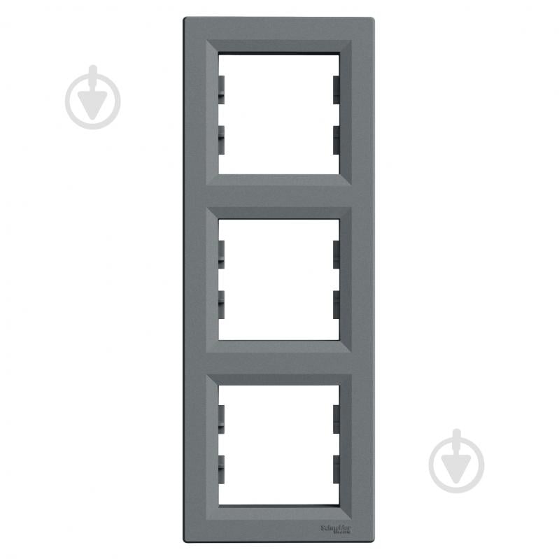 Рамка трехместная Asfora вертикальная сталь EPH5810362 - фото 1 Рамка трехместная Asfora вертикальная сталь EPH5810362 - фото 1