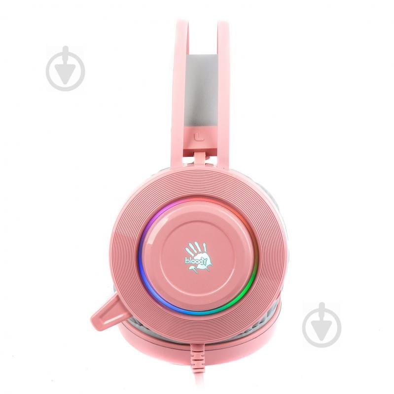 Наушники A4Tech pink (G521 Bloody (Pink)) Hi Fi, 7.1 виртуальный звук, подсветка - фото 2