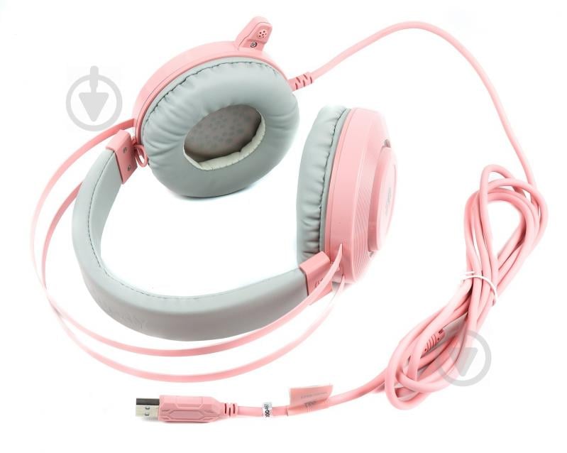 Наушники A4Tech pink (G521 Bloody (Pink)) Hi Fi, 7.1 виртуальный звук, подсветка - фото 5