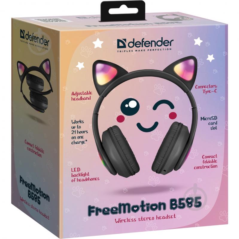 Bluetooth-гарнитура Defender FreeMotion B585 black (63586) - фото 7 Bluetooth-гарнитура Defender FreeMotion B585 black (63586) - фото 7