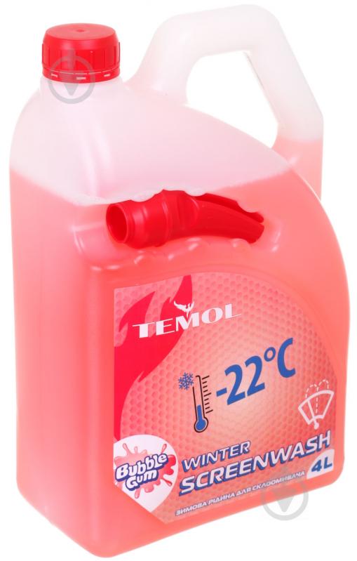 Омыватель стекла TEMOL Winter Screenwash Bubble Gum зима -22 °С 4 л - фото 2