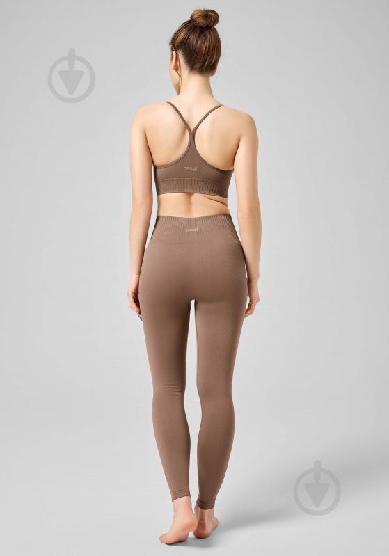 Лосини Casall SEAMLESS GRAPHICAL RIB HIGH WAIST TIGHTS 22610-446 р.M коричневий - фото 4