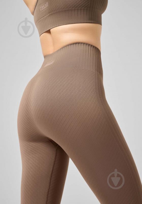 Лосини Casall SEAMLESS GRAPHICAL RIB HIGH WAIST TIGHTS 22610-446 р.L коричневий - фото 7