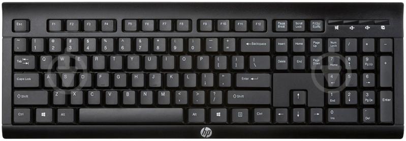 Клавиатура HP K2500 Wireless Keyboard (E5E78AA) black - фото 1