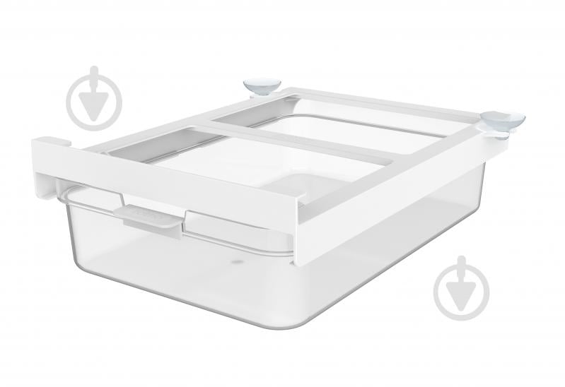 Контейнер для холодильника Rotho CAUMA 2,6 л прозорий/білий - фото 1 Контейнер для холодильника Rotho CAUMA 2,6 л прозорий/білий - фото 1