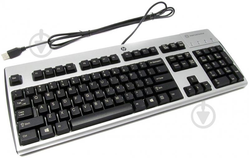 Клавиатура HP USB SmartCard CCID Keyboard (E6D77AA) USB black/grey - фото 1 Клавиатура HP USB SmartCard CCID Keyboard (E6D77AA) USB black/grey - фото 1