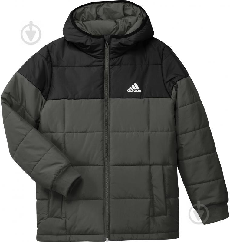 Куртка зимняя Adidas YK J PADDING GG3720 зеленая - фото 7