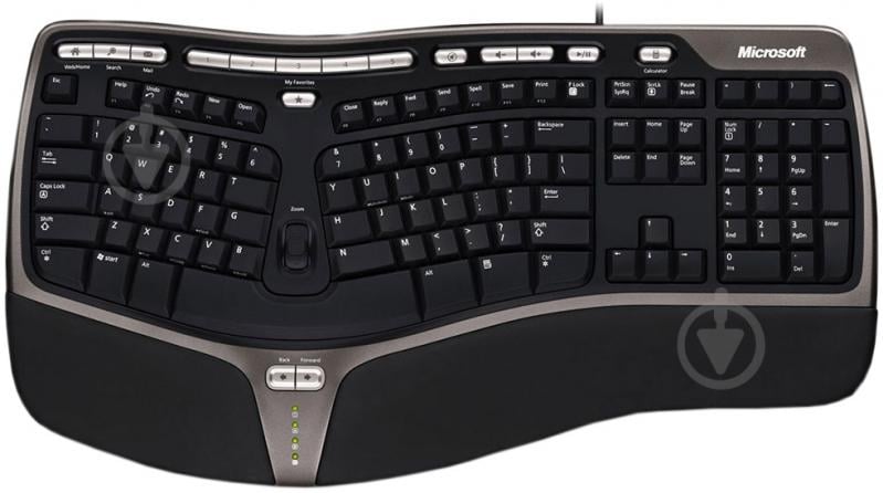 Клавіатура Microsoft Natural Ergonomic Keyboard 4000 USB (B2M-00020) USB black - фото 1