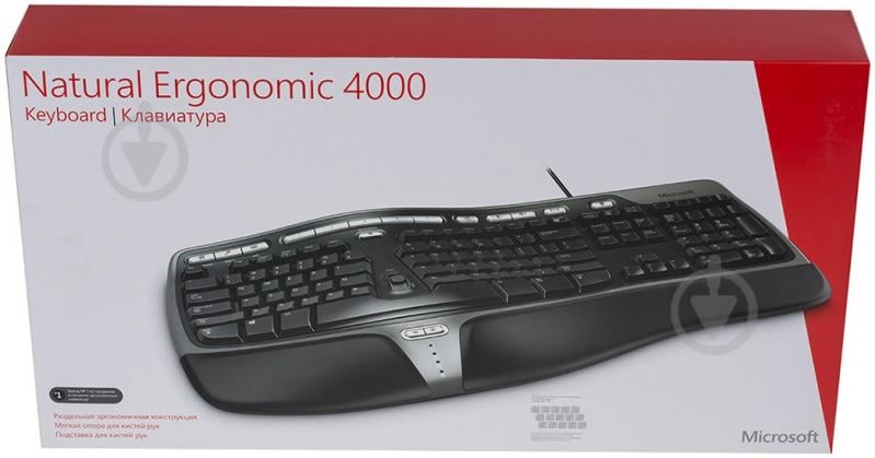 Клавіатура Microsoft Natural Ergonomic Keyboard 4000 USB (B2M-00020) USB black - фото 5