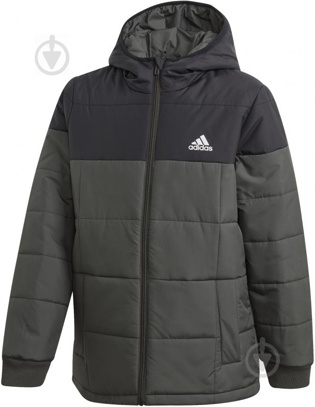 Куртка зимняя Adidas YK J PADDING GG3720 зеленая - фото 1