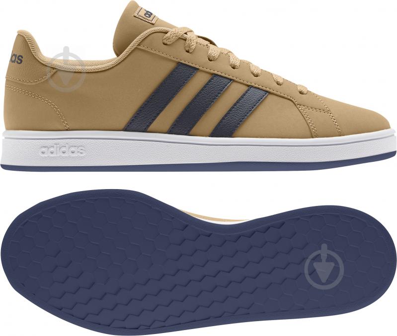 Кроссовки мужские демисезонные Adidas GRAND COURT BASE FV8482 р.42 2/3 коричневые - фото 4