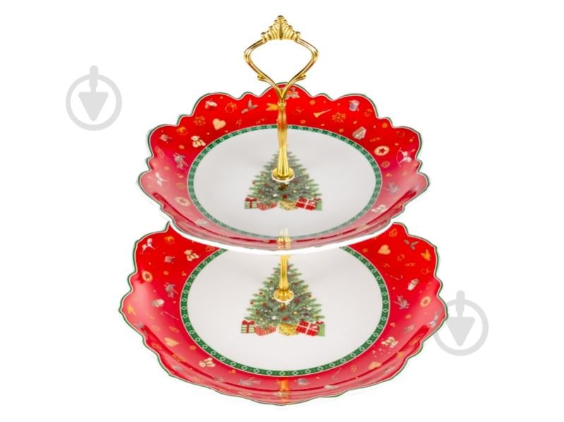 Блюдо Lefard Christmas Delight двоярусне 21,5/26,5 см 985-211 - фото 3 Блюдо Lefard Christmas Delight двоярусне 21,5/26,5 см 985-211 - фото 3