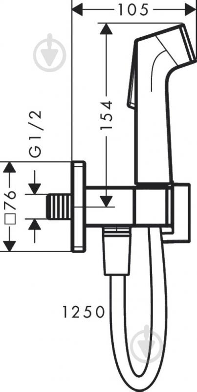 Набор для гигиенического душа Hansgrohe E 29231000 - фото 2