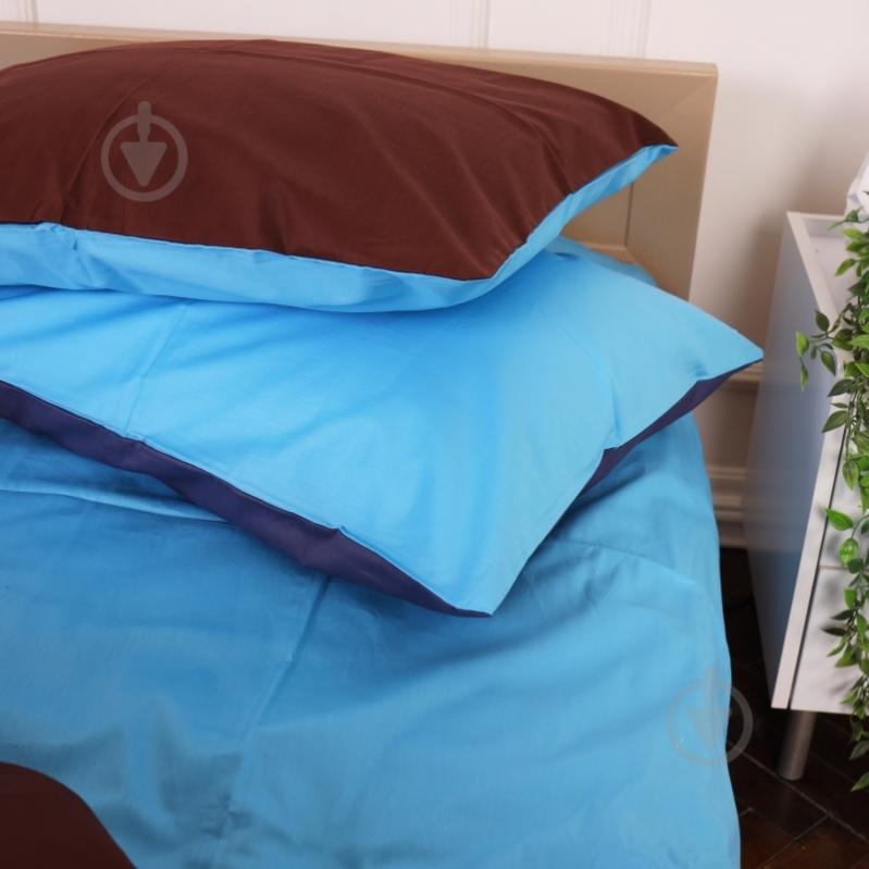 Наволочка сатин 22-1324 Adam 50x70 см голубой/коричневый MirSon - фото 2 Наволочка сатин 22-1324 Adam 50x70 см голубой/коричневый MirSon - фото 2