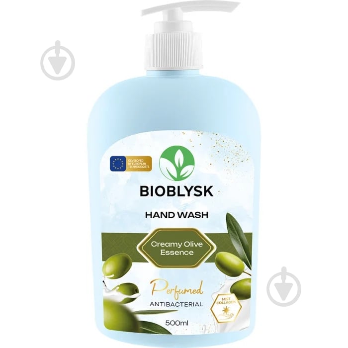 Крем-мыло BioBlysk парфюмированное антибактериальное Creamy Olive Essence 500 мл - фото 1