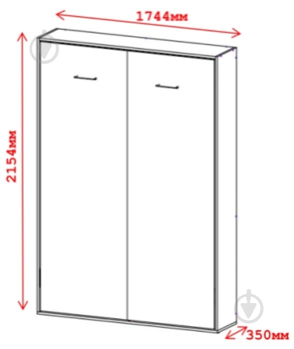 Кровать-шкаф Smartbed 160x200 см антрацит/антрацит - фото 3 Кровать-шкаф Smartbed 160x200 см антрацит/антрацит - фото 3