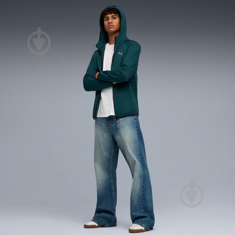 Джемпер Puma EVOSTRIPE Warm FZ Hoodie 68823775 р.2XL зелений - фото 3 Джемпер Puma EVOSTRIPE Warm FZ Hoodie 68823775 р.2XL зелений - фото 3