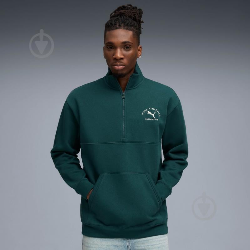 Джемпер Puma PUMA CLASS Half Zip Sweater FL 68825275 р.2XL зеленый - фото 1 Джемпер Puma PUMA CLASS Half Zip Sweater FL 68825275 р.2XL зеленый - фото 1