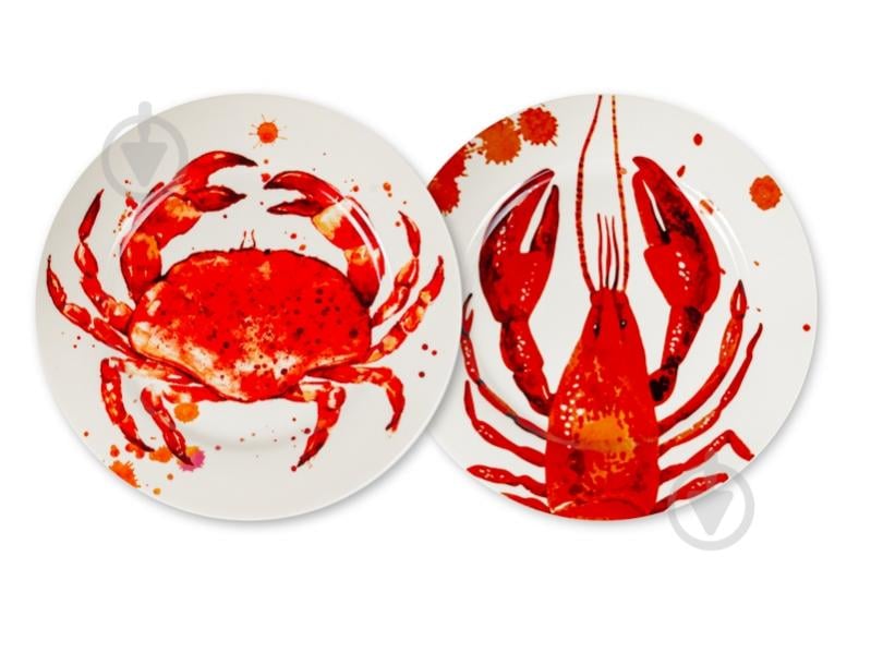 Набор десертных тарелок Lefard Red Shells 19 см 2 шт. 922-113 - фото 1 Набор десертных тарелок Lefard Red Shells 19 см 2 шт. 922-113 - фото 1