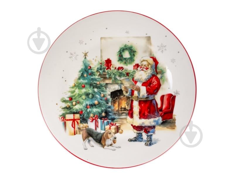 Тарелка обеденная Lefard Тайный Санта 24,5 см 858-0163 - фото 1 Тарелка обеденная Lefard Тайный Санта 24,5 см 858-0163 - фото 1