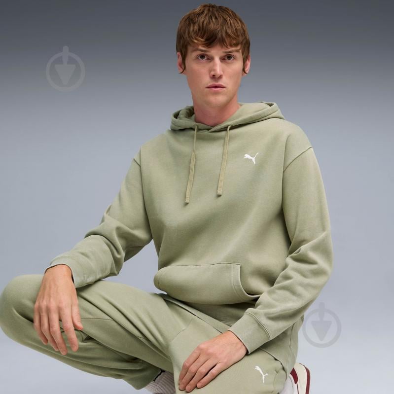 Джемпер Puma ESS ELEVATED Relaxed Wash Hoodie FL 68804982 р.2XL хакі - фото 1