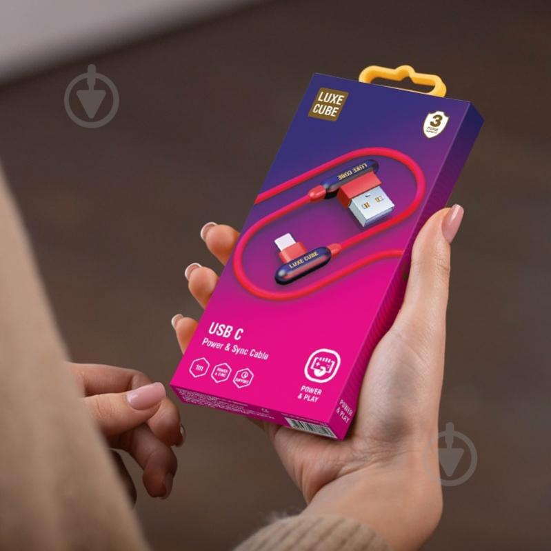 Кабель Luxe Cube Game USB C to USB 1 м червоний (9998686444250) - фото 2