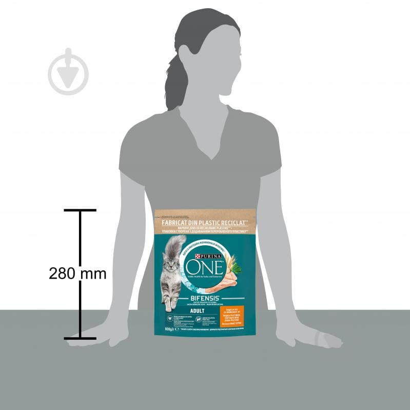 Корм сухой для взрослых кошек ONE by Purina Adult комплекс Bifensis с курицей 800 г - фото 6