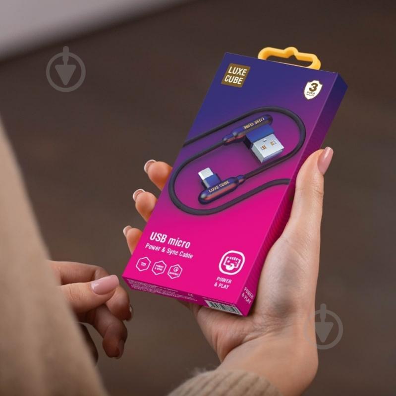 Кабель Luxe Cube Game USB micro to USB 1 м черный (9998686444267) - фото 2
