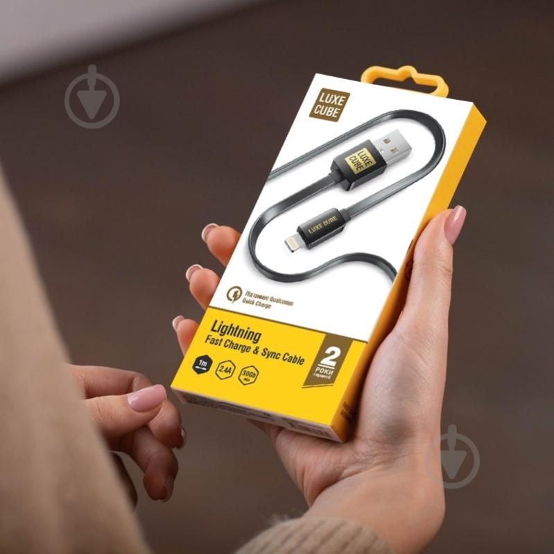 Кабель Luxe Cube Flat 1 м белый (9998686444151) - фото 2