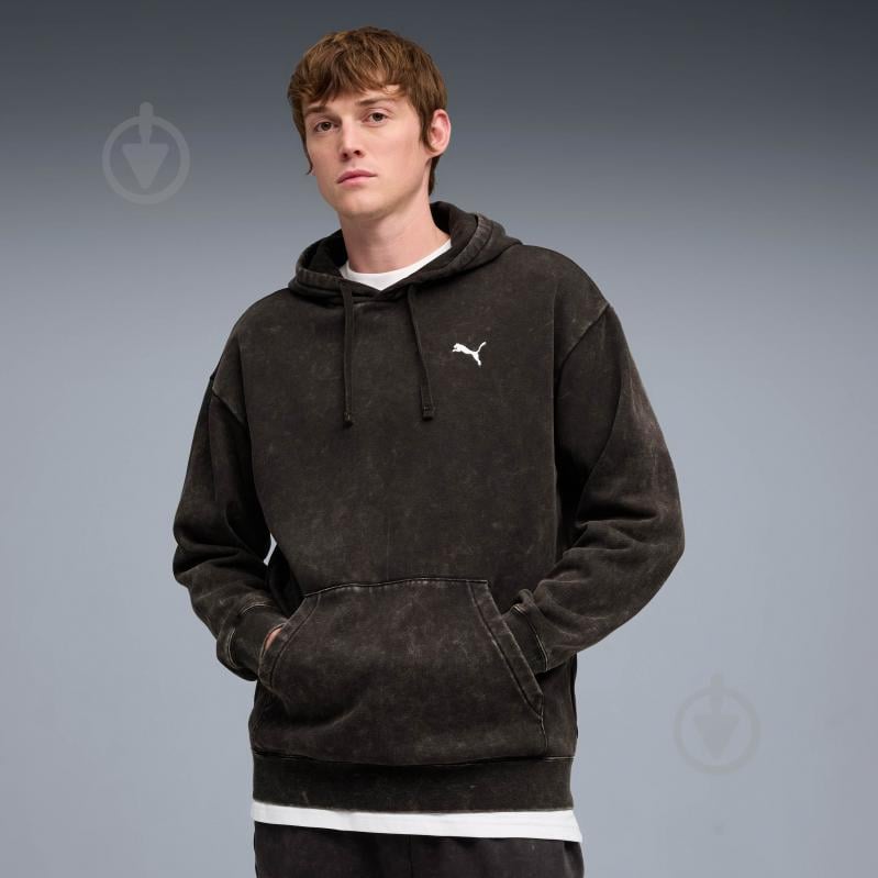 Джемпер Puma ESS ELEVATED Relaxed Wash Hoodie FL 68804901 р.2XL чорний - фото 1
