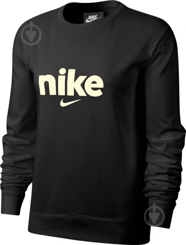 Свитшот Nike W NSW CREW HBR VRSTY CU5034-010 р. XL черный - фото 1