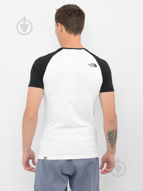 Футболка THE NORTH FACE M S/S RAGLAN EASY TEE - EU NF0A37FVLA91 р.L біло-чорний - фото 2