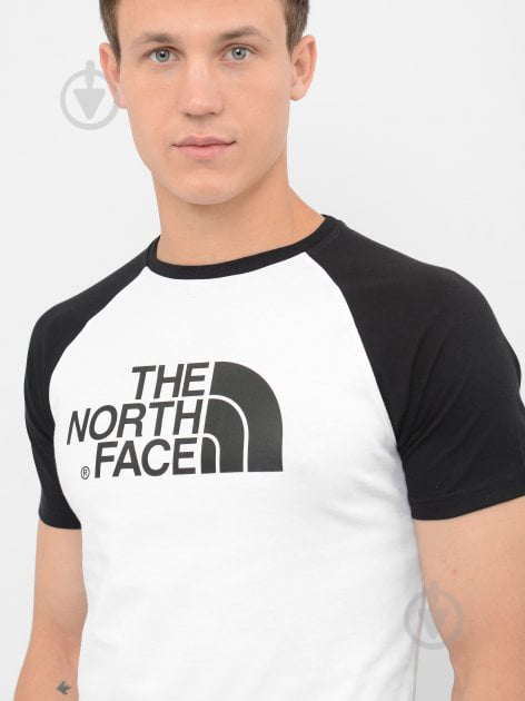 Футболка THE NORTH FACE M S/S RAGLAN EASY TEE - EU NF0A37FVLA91 р.L біло-чорний - фото 4